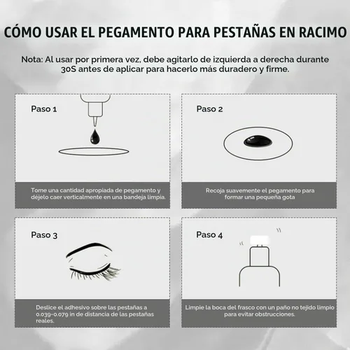 Vista 5 de Pegamento de pestañas sin ciano, impermeable, 8 semanas de largo, pegamento individual para pestañas, resistente al aceite, adhesivo para pestañas