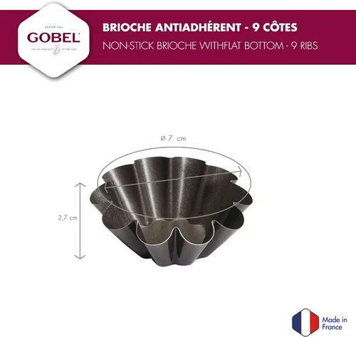 Vista 2 de Gobel Brioche 9 Wave 293720 φ68 mm Acero Francia WGC492 [importación paralela]