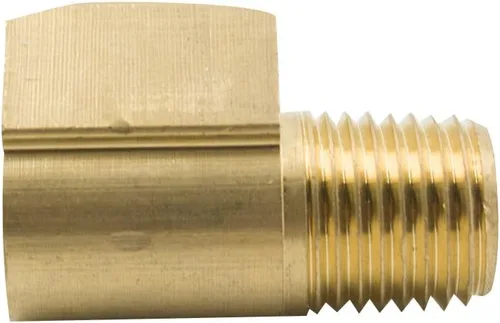 Vista 4 de Codo de calle de latón de 90 grados 1/4 "NPT macho x 1/4" NPT hembra Barstock tubería de montaje (paquete de 2)
