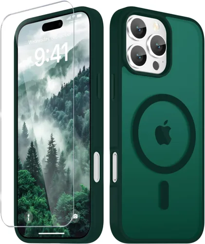 Vista 1277 de Funda para Google Pixel 10 Pro XL, cubierta magnética mate, color negro Fit for MagSafe, Screen Protector included, Shockproof Military Grade