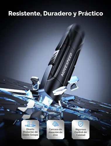 Vista 6 de MOVE SPEED Unidad USB de 128 GB, SSD externo de velocidad de lectura de 570 MB/S con doble puerto tipo C + USB 3.2 SSD portátil para iPhone serie