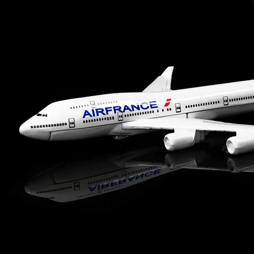Vista 4 de 24-Hours Air France Plane B747 Aleación Metal Avión Modelos Die-cast 1:400