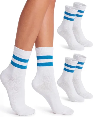 Vista 29 de Syhood Crew Stripe Socks Unisex Athletic Socks