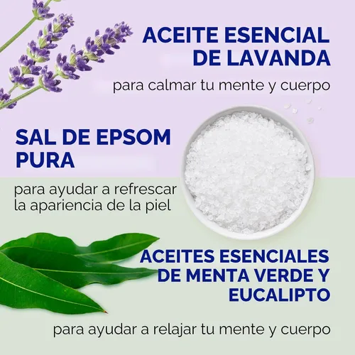 Vista 3 de Dr Teal's Baño espumoso con sal pura de Epsom, lavanda y eucalipto, 34 onzas líquidas (paquete de 2)