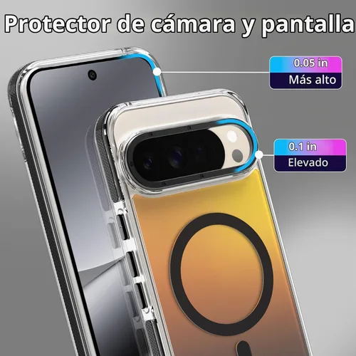 Vista 4 de Funda magnética para Google Pixel 10 Pro XL, fluorescente, color negro