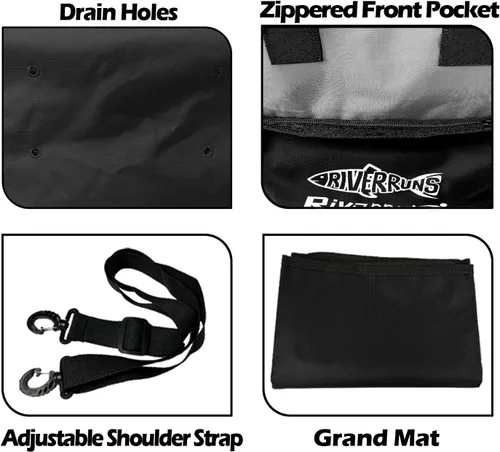 Vista 6 de Riverruns Bolsa para Vadeadores de Pesca y Caza con Malla Ventilada, Bolsa de Almacenamiento para Botas de Vadeadores para Senderismo, Camping
