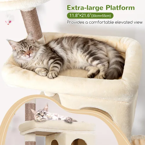 Vista 3 de Globlazer Árboles para Gatos de Servicio Pesado para Gatos Grandes, Árbol para Gatos Maine Coon Resistente de 72 pulgadas para Gatos Grandes de 20+