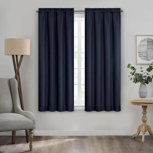 Vista 55 de ECLIPSE Kendall - Cortina térmica opaca moderna con bolsillo para cortinero, para dormitorio o sala de estar (1 panel), 42 x 54 pulgadas, alcachofa