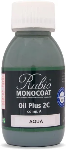 Vista 141 de Rubio Monocoat Muestra de Tinte y Acabado para Madera - Niebla 5% Aceite Plus Parte A Aceite de linaza para madera de secado rápido y ecológico