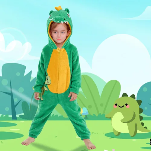 Vista 7 de Disfraz de animal para niños, ropa para el hogar, Halloween, cosplay, invierno, disfraz de una pieza