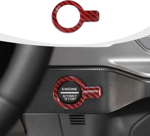 Vista 11 de RAZPOY para Bronco Cubierta de Botón de Arranque por Empuje, Moldura de Botón de Arranque y Parada del Motor Compatible con Accesorios Interiores