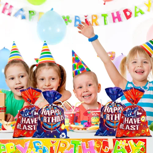 Vista 5 de Pajean 100 bolsas de regalo de guerra para fiesta de baby shower, bolsas de golosinas de guerra para fiesta de cumpleaños de guerra, suministros
