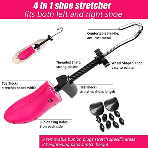Vista 3 de CHERAINTI Shoe Stretcher Women Men Wide Feet Adjustable Width Length Shoe Expander Widener