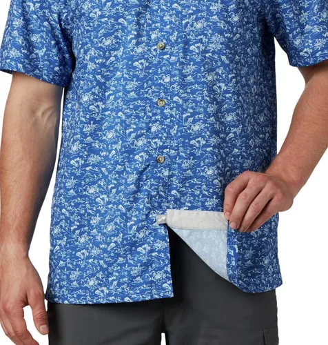 Vista 5 de PFG Super Slack Tide Camp - Camiseta para hombre, color gris