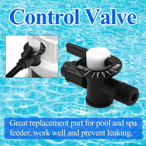 Vista 2 de R172060 Válvula de control de 1/4 pulgada con tuerca apta para alimentador automático del arco iris Compatible con alimentador automático