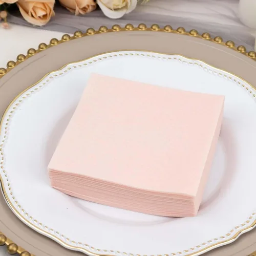 Vista 13 de Efavormart - Paquete de 20 servilletas de papel Airlaid de papel suave con tacto de lino rosa rubor de oro rosa, altamente absorbentes Rosa (Blush)