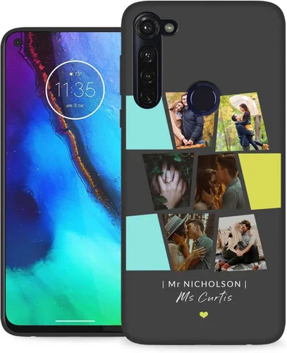 Vista 53 de Funda personalizada para Motorola Moto G Stylus 2020 con nombre de foto, texto y foto, GStylus personalizado -20 funda suave y fina (negro) de 6.4