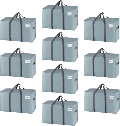 Vista 45 de VENO - Paquete de mudanzas, cajas de almacenamiento para embalaje universitario con tapas alternativas, para dormitorio, extragrande, asas