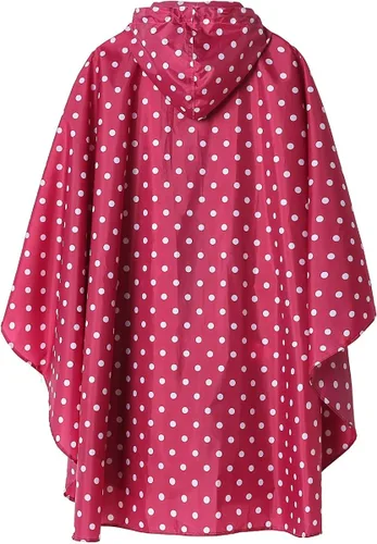 Vista 3 de SaphiRose - Poncho de lluvia con capucha y bolsillos para adultos