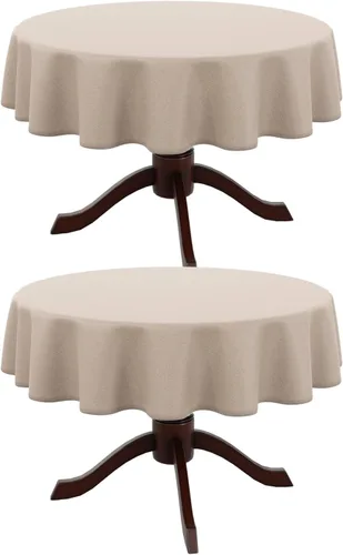 Vista 35 de AUSSPVOCT 2 manteles de lino texturizado para mesa rectangular, 52 x 70 pulgadas, mantel rectangular impermeable, lavable, tela para mesa