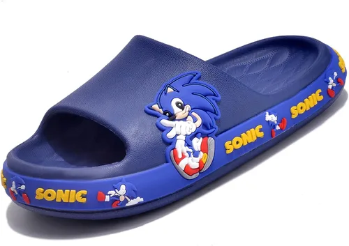 Vista 2 de Hzucikan Pantuflas para niños, bonitas pantuflas antideslizantes, cómodas y ligeras, adecuadas para interiores y exteriores, playa, piscina, duchas
