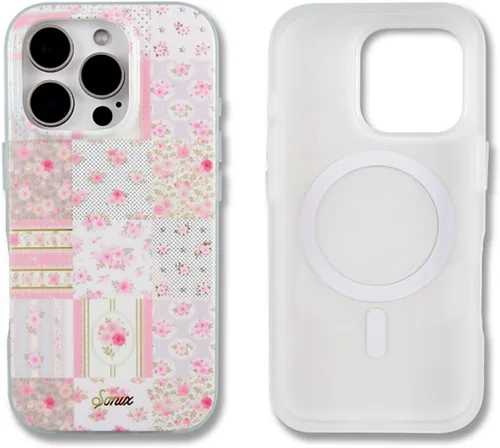 Vista 209 de Sonix x Barbie Funda para iPhone 15 Pro Compatible con MagSafe Probada para caídas de 10 pies Golden Hour