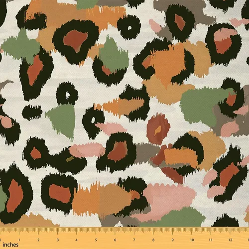 Vista 64 de Tela con Estampado de Leopardo por Yarda, Tela de Tapicería de Guepardo Africano Vida Silvestre para Sillas Sofá, Tela Impermeable de Piel de Animal