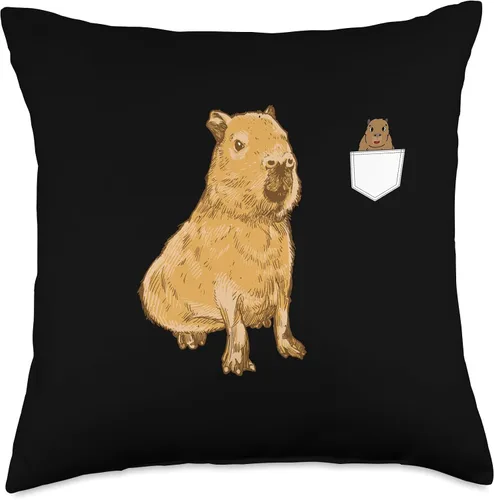 Vista 5 de Almohada de relleno Capybara Capy Bara Capibara Stuff Cappy Barra de bolsillo
