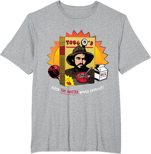 Vista 35 de Torgo Camiseta de película de culto de cereales, Negro, S