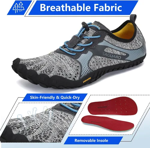 Vista 3 de SAGUARO Zapatos minimalistas para hombre y mujer, con puntera ancha, sin caída, para entrenamiento cruzado al aire libre