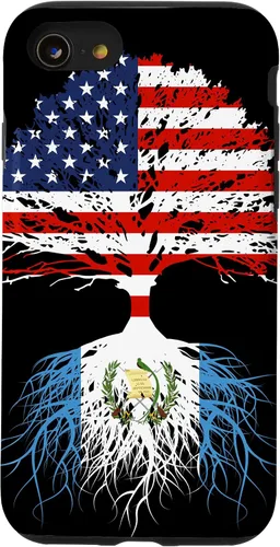 Vista 18 de Guatemala Born Family Roots Guatemalan American US Flag Gift Case for iPhone 17