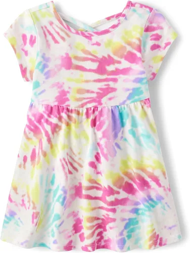 Vista 15 de The Children's Place, Vestido de moda de manga corta para niñas y niñas pequeñas
