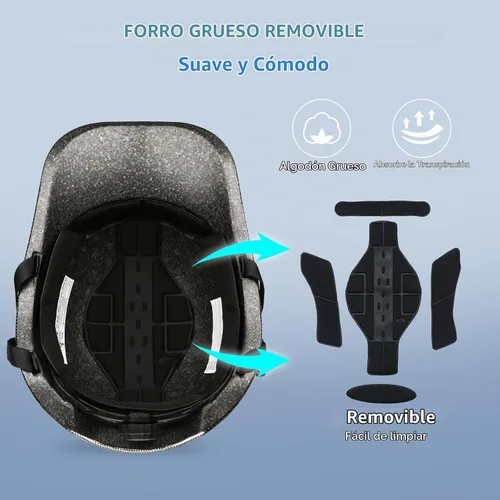 Vista 4 de Casco de Bicicleta para Adultos para Hombres - Mujeres Casco de Bicicleta Certificado Cómodo Ligero Ajustable Estilo Gorra de Béisbol Casco