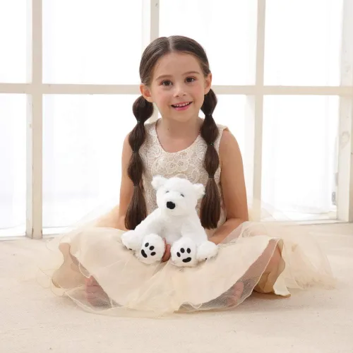Vista 5 de Apricot Lamb Toys Oso Polar Blanco de Peluche Animal de Peluche Suave y Tierno Perfecto para Niños