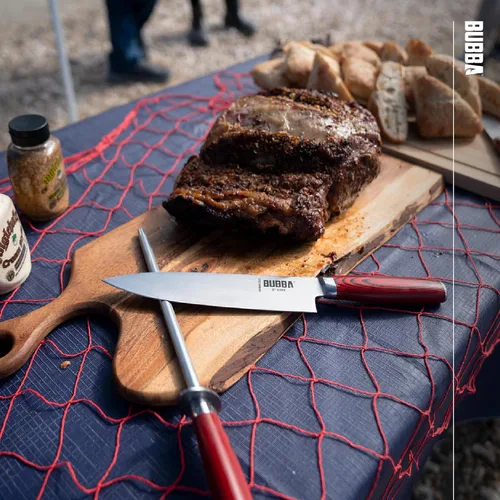 Vista 2 de BUBBA Kitchen Series - Acero afilador de 9" con revestimiento de diamante de primera calidad y perfectamente equilibrado para aumentar la vida útil