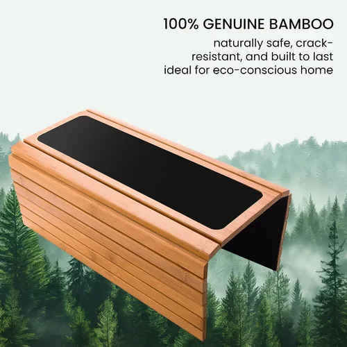 Vista 6 de GEHE Bandeja para Brazo de Sofá, Bandeja Flexible/Desplegable para Reposabrazos de Sofá, Soporte de Tazas para Brazo de Sofá, Ideal para Bebidas