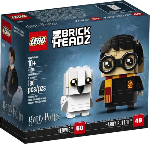 Vista 4 de LEGO BrickHeadz - Kit de construcción de Harry Potter y Hedwig, 180 piezas, multicolor