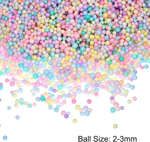 Vista 2 de MECCANIXITY Bolas de espuma de cuentas de espuma de 0.079 a 0.118 pulgadas para decoraciones de bodas y fiestas, pequeñas bolas de embalaje