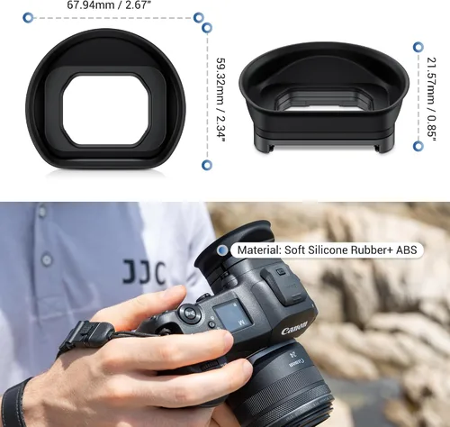 Vista 3 de Ocular extendido EOS R1 Eyecup Eyecup, visor de cámara de silicona suave, protector de cubierta de sombra de ojos diseñado especialmente para Canon