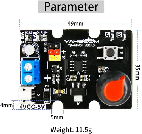 Vista 7 de Yahboom Herramienta de centrado de controlador de servomotores RC con protección contra sobrecorriente, 2 modos de control compatible con ajuste