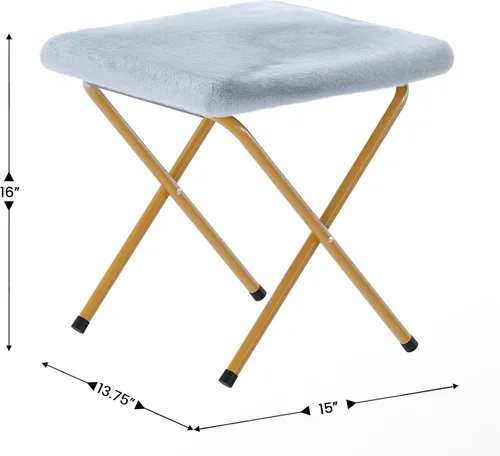 Vista 5 de Flash Furniture Gwen - Silla plegable de gran tamaño con otomana, silla lunar de piel sintética, marco de acero duradero, para dormitorio