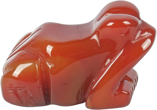 Vista 13 de Figura de cristal de rana con piedras preciosas de obsidiana negra, pequeña tallada a mano, estatua de cristal curativo, escultura de animales