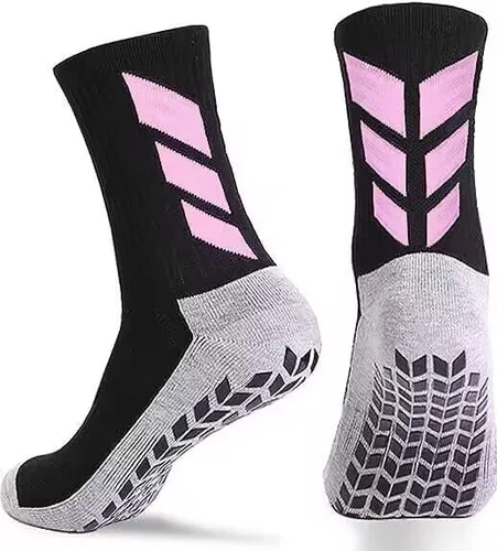 Vista 5 de MENDENG Calcetines antideslizantes de fútbol para hombre, calcetines de hospital antideslizantes para entrenamiento, calcetines atléticos