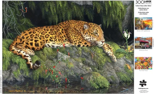Vista 5 de Buffalo Games - Hautman Brothers - Jaguar y mariposa - Rompecabezas de 300 piezas para adultos a partir de 14 años desafiante rompecabezas perfecto