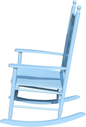 Vista 5 de Silla mecedora para balcón, porche, para adultos, de madera, para interiores y exteriores, resistente a todas las condiciones climáticas