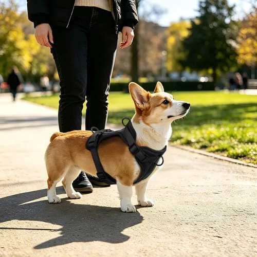 Vista 5 de Wisedog - Arnés ligero sin tirones para perro, negro, talla XS