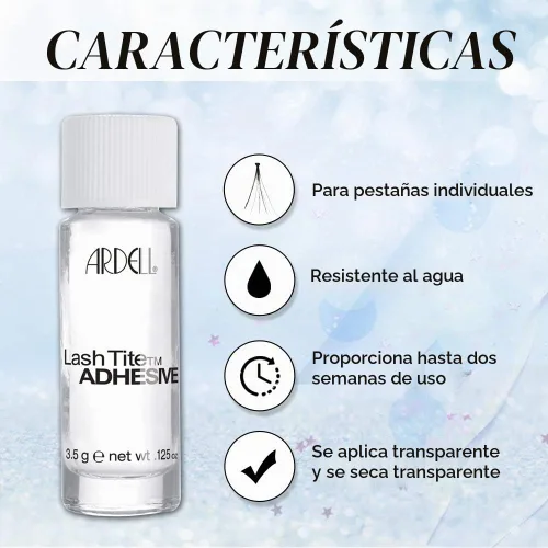 Vista 3 de Adhesivo para pestañas individuales, transparente, 0.125 oz, de Ardell LashTite