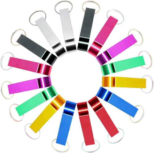 Vista 8 de Litoexpe 16 abrebotellas de cerveza negra, llavero de metal de alta calidad, herramienta de llavero de soda, regalo personalizado, accesorios