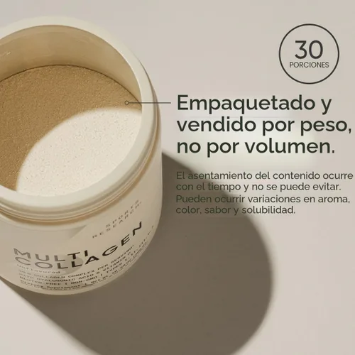 Vista 6 de Sports Research® Polvo de proteína de colágeno múltiple - Péptidos de colágeno de fuente alimentaria (Tipo I, II, III, V, X) con ácido hialurónico +
