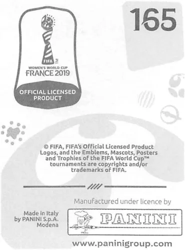 Vista 2 de Panini FIFA Copa Mundial Femenina Francia 2019 Calcomanías de Álbumes (solo adhesivo individual) Fútbol #165 Lebongang Ramalepe Sudáfrica 2 pulgadas